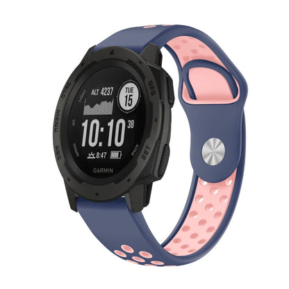 22mm Sports Breathable Silicone Watch Band, For Garmin Instinct, For Garmin Descent G1
