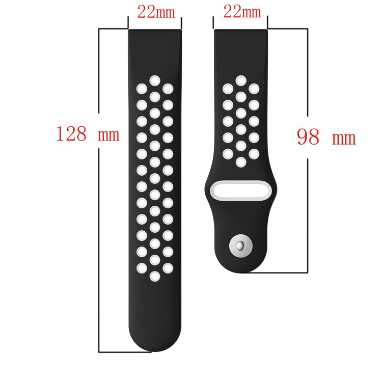 22mm Sports Breathable Silicone Watch Band, For Garmin MARQ Athlete Gen 2, For Garmin Instinct Crossover