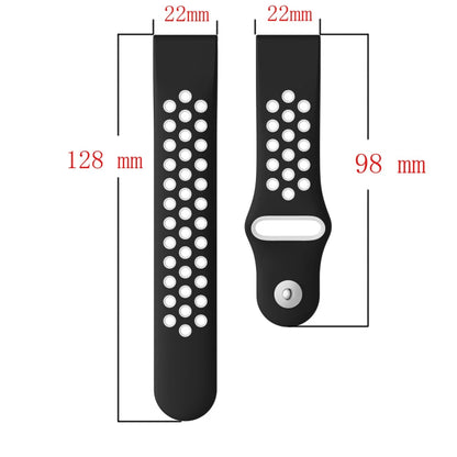 22mm Sports Breathable Silicone Watch Band, For Garmin MARQ Athlete Gen 2, For Garmin Instinct Crossover