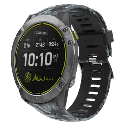 26mm Camouflage Printed Silicone Watch Band, For Garmin Enduro, For Garmin Fenix 6X, For Garmin Fenix 6X Pro, For Garmin Fenix 6X Sapphire