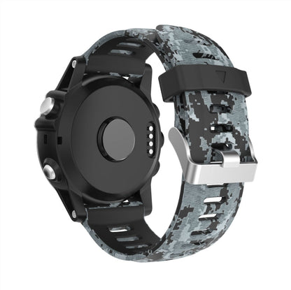 26mm Camouflage Printed Silicone Watch Band, For Garmin Enduro, For Garmin Fenix 6X, For Garmin Fenix 6X Pro, For Garmin Fenix 6X Sapphire