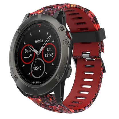 26mm Camouflage Printed Silicone Watch Band, For Garmin Fenix 5X Sapphire, For Garmin Fenix 5X Plus, For Garmin Fenix 3, For Garmin Fenix 3 HR