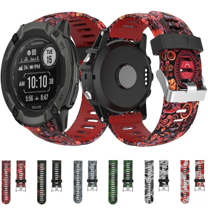 26mm Camouflage Printed Silicone Watch Band, For Garmin Enduro, For Garmin Fenix 6X, For Garmin Fenix 6X Pro, For Garmin Fenix 6X Sapphire