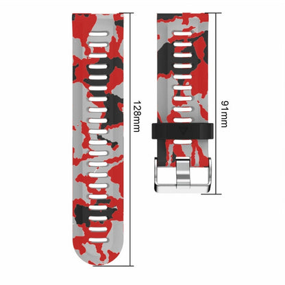 26mm Camouflage Printed Silicone Watch Band, For Garmin Enduro, For Garmin Fenix 6X, For Garmin Fenix 6X Pro, For Garmin Fenix 6X Sapphire