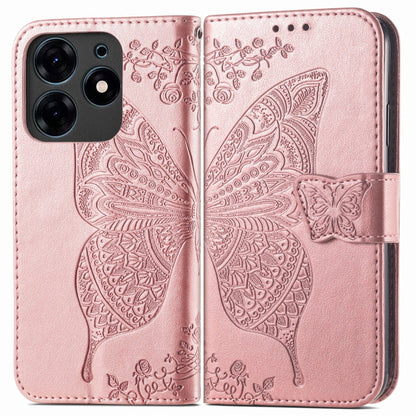 Butterfly Love Flower Embossed Leather Phone Case, For Tecno Spark 10 Pro, For Tecno Spark 10C