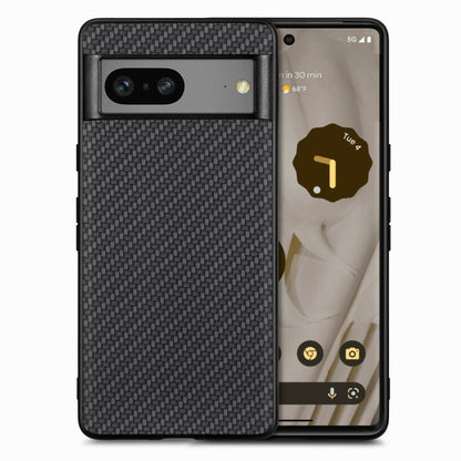 Carbon Fiber Texture Leather Back Cover Phone Case, For Google Pixel 9 / 9 Pro, For Google Pixel 7a, For Google Pixel 6a, For Google Pixel 6 Pro