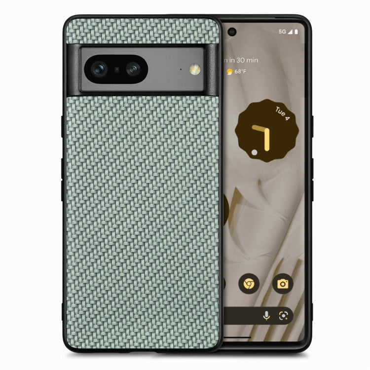 Carbon Fiber Texture Leather Back Cover Phone Case, For Google Pixel 9 / 9 Pro, For Google Pixel 7a, For Google Pixel 6a, For Google Pixel 6 Pro