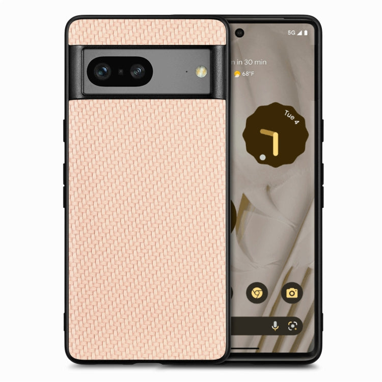 Carbon Fiber Texture Leather Back Cover Phone Case, For Google Pixel 9 / 9 Pro, For Google Pixel 7a, For Google Pixel 6a, For Google Pixel 6 Pro