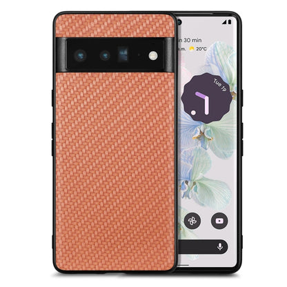 Carbon Fiber Texture Leather Back Cover Phone Case, For Google Pixel 9 / 9 Pro, For Google Pixel 7a, For Google Pixel 6a, For Google Pixel 6 Pro