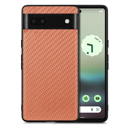 Carbon Fiber Texture Leather Back Cover Phone Case, For Google Pixel 9 / 9 Pro, For Google Pixel 7a, For Google Pixel 6a, For Google Pixel 6 Pro