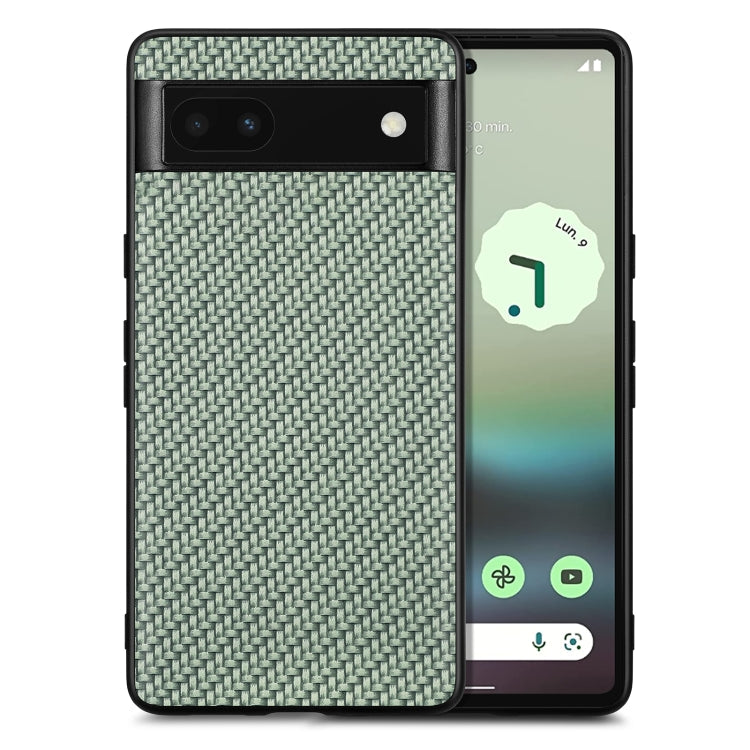 Carbon Fiber Texture Leather Back Cover Phone Case, For Google Pixel 9 / 9 Pro, For Google Pixel 7a, For Google Pixel 6a, For Google Pixel 6 Pro