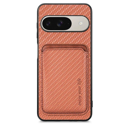 Carbon Fiber Leather Card Magsafe Phone Case, For Google Pixel 10 Pro XL, For Google Pixel 9 Pro XL, For Google Pixel 10 / 10 Pro, For Google Pixel 9 / 9 Pro