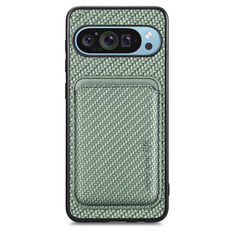Carbon Fiber Leather Card Magsafe Phone Case, For Google Pixel 10 Pro XL, For Google Pixel 9 Pro XL, For Google Pixel 10 / 10 Pro, For Google Pixel 9 / 9 Pro