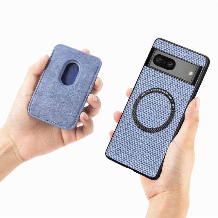 Carbon Fiber Leather Card Magsafe Phone Case, For Google Pixel 10 Pro XL, For Google Pixel 9 Pro XL, For Google Pixel 10 / 10 Pro, For Google Pixel 9 / 9 Pro