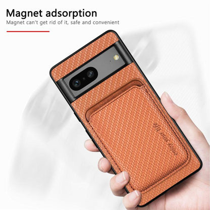 Carbon Fiber Leather Card Magsafe Phone Case, For Google Pixel 10 Pro XL, For Google Pixel 9 Pro XL, For Google Pixel 10 / 10 Pro, For Google Pixel 9 / 9 Pro