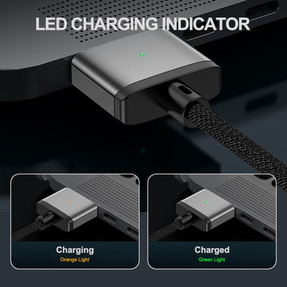 ENKAY 140W USB-C / Type-C to MagSafe 3 Nylon Braided Magnetic Charging Cable with LED Indicator for MacBook 6.6FT, ENKAY Grey, ENKAY Blue