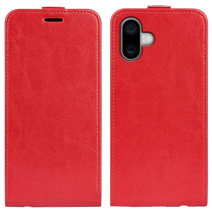 R64 Texture Single Vertical Flip Leather Phone Case, For iPhone 16 Pro, For iPhone 16 Plus, For iPhone 16, For iPhone 15 Pro Max, For iPhone 15 Pro, For iPhone 15 Plus
