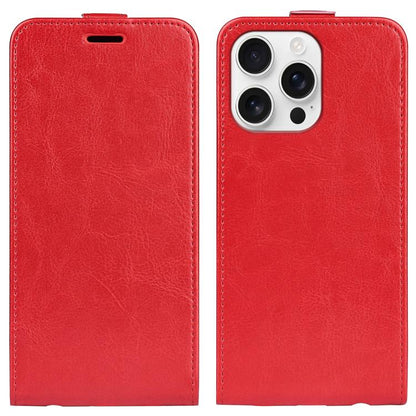 R64 Texture Single Vertical Flip Leather Phone Case, For iPhone 16 Pro, For iPhone 16 Plus, For iPhone 16, For iPhone 15 Pro Max, For iPhone 15 Pro, For iPhone 15 Plus