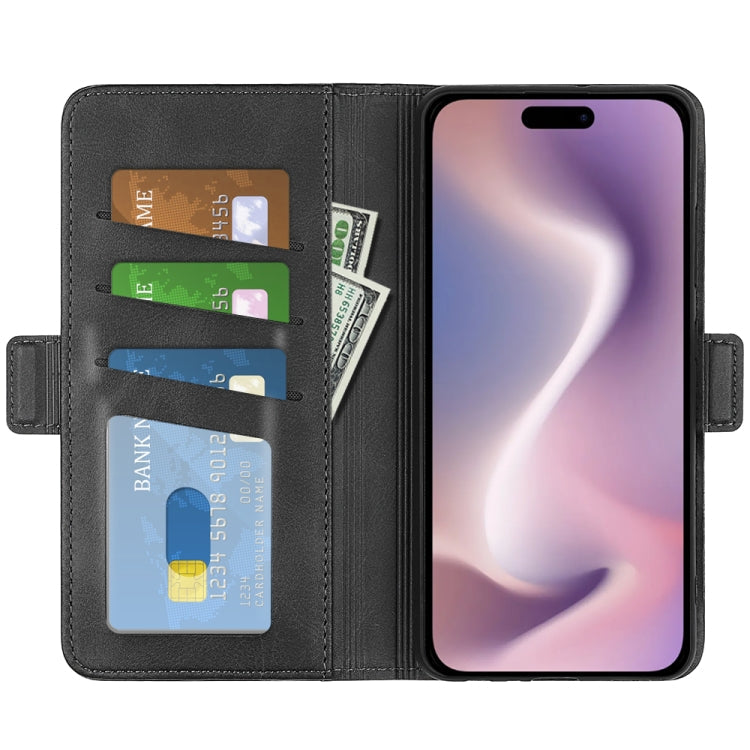 Dual-side Magnetic Buckle Horizontal Flip Leather Phone Case, For iPhone 16, For iPhone 15 Pro Max, For iPhone 15 Pro, For iPhone 15 Plus