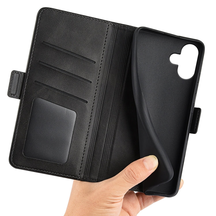 Dual-side Magnetic Buckle Horizontal Flip Leather Phone Case, For iPhone 16, For iPhone 15 Pro Max, For iPhone 15 Pro, For iPhone 15 Plus