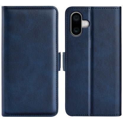 Dual-side Magnetic Buckle Horizontal Flip Leather Phone Case, For iPhone 16, For iPhone 15 Pro Max, For iPhone 15 Pro, For iPhone 15 Plus