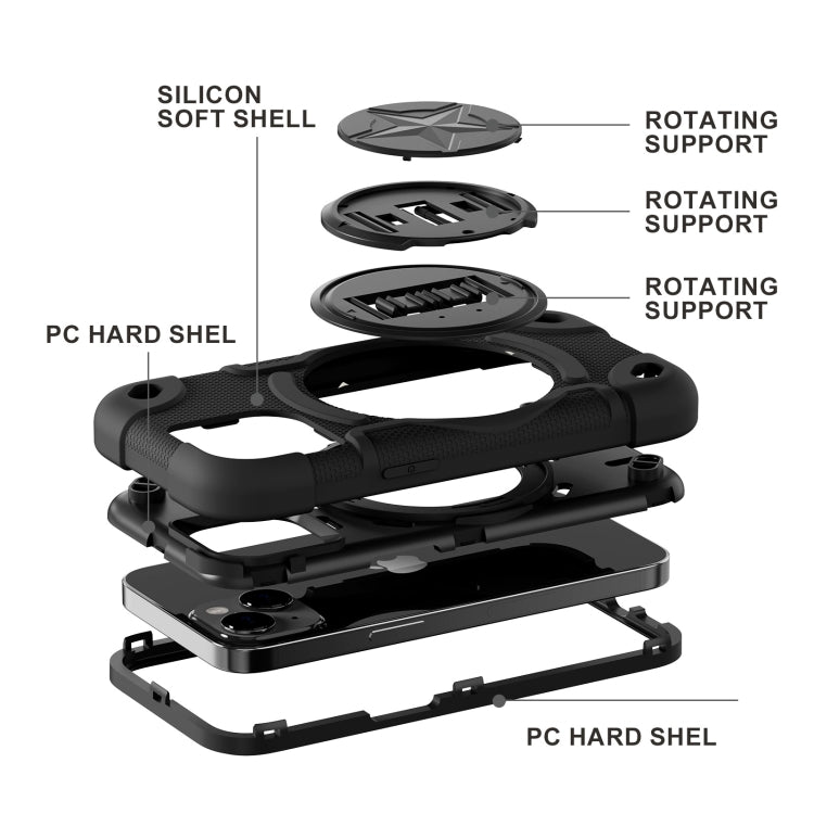 Shield PC Hybrid Silicone Phone Case, For iPhone 14, For iPhone 14 Pro Max