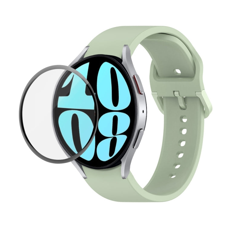 JUNSUNMAY Silicone Adjustable Strap + Full Coverage PMMA Screen Protector Kit, For Samsung Galaxy Watch6 40mm