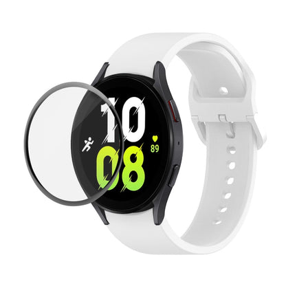 JUNSUNMAY Silicone Adjustable Strap + Full Coverage PMMA Screen Protector Kit, For Samsung Galaxy Watch5 40mm