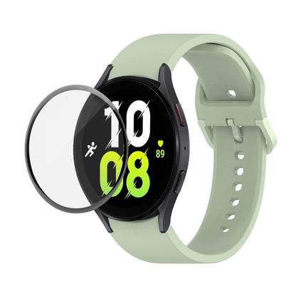 JUNSUNMAY Silicone Adjustable Strap + Full Coverage PMMA Screen Protector Kit, For Samsung Galaxy Watch5 40mm