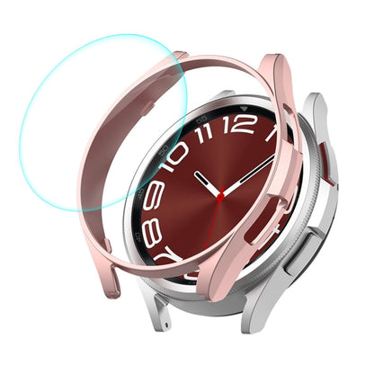 ENKAY Hat-Prince Electroplated Hard PC Case + 0.2mm 9H Glass Screen Protector, For Samsung Galaxy Watch6 Classic 43mm