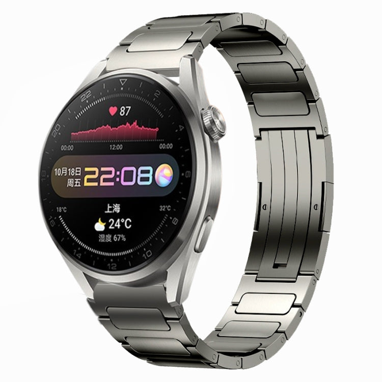 22mm I-Shaped Titanium Alloy Watch Band, For Honor Watch GS 3, For Huawei Watch GT3 46mm, For Huawei Watch GT Runner, For Huawei Watch 3 Pro, For Huawei Watch 3, For Huawei GT2 Pro, For Huawei GT2 46mm
