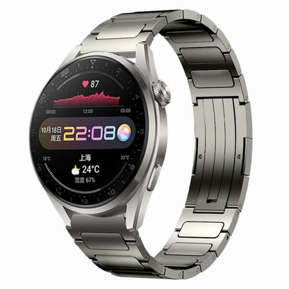 22mm I-Shaped Titanium Alloy Watch Band, For Honor Watch GS 3, For Huawei Watch GT3 46mm, For Huawei Watch GT Runner, For Huawei Watch 3 Pro, For Huawei Watch 3, For Huawei GT2 Pro, For Huawei GT2 46mm