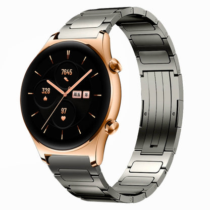 22mm I-Shaped Titanium Alloy Watch Band, For Honor Watch GS 3, For Huawei Watch GT3 46mm, For Huawei Watch GT Runner, For Huawei Watch 3 Pro, For Huawei Watch 3, For Huawei GT2 Pro, For Huawei GT2 46mm