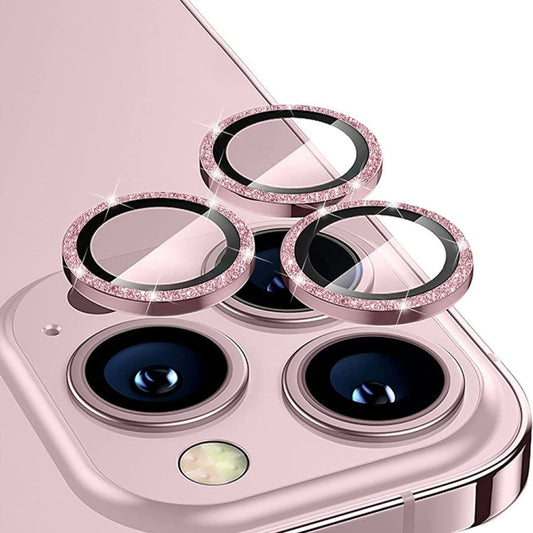 ENKAY Hat-Prince Glitter Rear Lens Aluminium Alloy Tempered Glass Film, For iPhone 15 Pro / 15 Pro Max, For iPhone 15 / 15 Plus