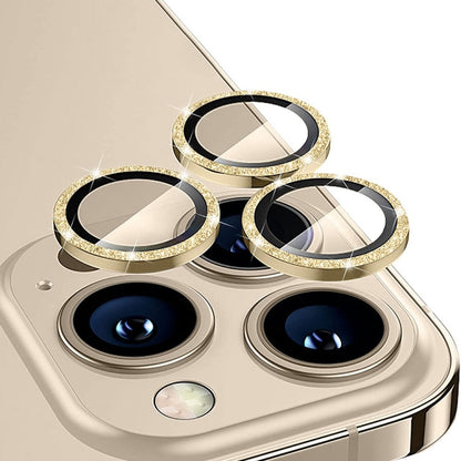 ENKAY Hat-Prince Glitter Rear Lens Aluminium Alloy Tempered Glass Film, For iPhone 15 Pro / 15 Pro Max, For iPhone 15 / 15 Plus