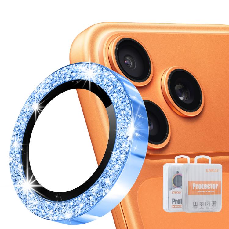 ENKAY Hat-Prince Glitter Rear Lens Aluminium Alloy Tempered Glass Film, For iPhone 17 Pro / 17 Pro Max, For iPhone 17, For iPhone Air