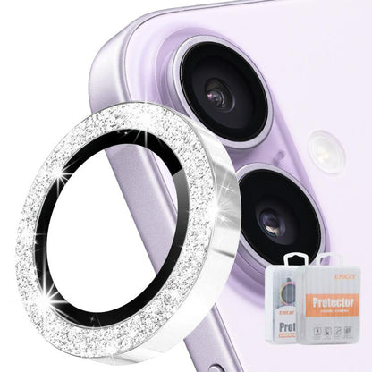 ENKAY Hat-Prince Glitter Rear Lens Aluminium Alloy Tempered Glass Film, For iPhone 17 Pro / 17 Pro Max, For iPhone 17, For iPhone Air