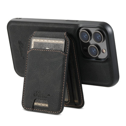 Suteni H16 Litchi Texture Leather Detachable Wallet Back Phone Case, For iPhone 13 Pro, For iPhone 13, For iPhone 12, For iPhone 12 Pro Max, For iPhone 12 Pro