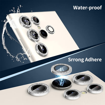 ENKAY Hat-Prince 9H Rear Camera Lens Glitter Aluminium Alloy Tempered Glass Film, For Samsung Galaxy S24 Ultra 5G, For Samsung Galaxy S24+ 5G, For Samsung Galaxy S24 5G