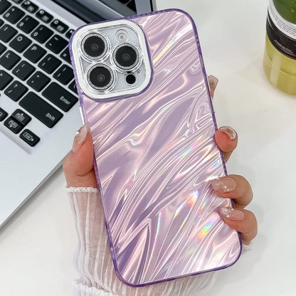 Plating Glitter Texture TPU Phone Case with Lens Film, For iPhone 14 Pro Max