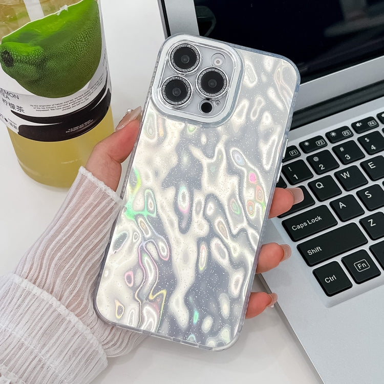 Plating Glitter Texture TPU Phone Case with Lens Film, For iPhone 14 Pro Max