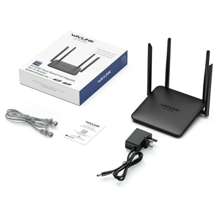 WAVLINK WN530HG4 Home Gigabit Ethernet MU-MIMO Router AC1200 Dual Band Router, US Plug, UK Plug, EU Plug, AU Plug