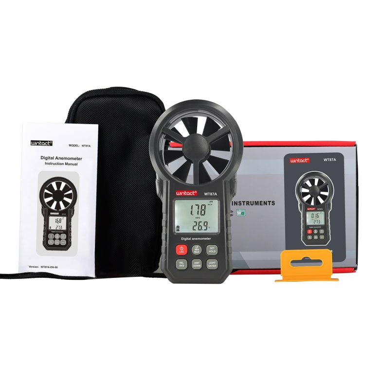 WT87A Portable Anemometer Thermometer Wind Speed Gauge Meter, WT87A