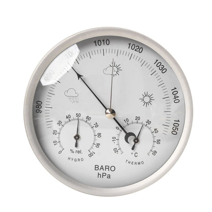 THB9392  Wall Mounted Digital Thermometer Hygrometer Household High Accuracy Pressure Gauge Air Weather Instrument Barometer, THB9392 (Gold), THB9392 132mm