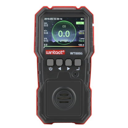 WINTACT WT8806 Carbon Monoxide Monitor Professional Rechargeable Gas Sensor High Sensitive Poisoning Sound-light Vibration Alarm CO Detector