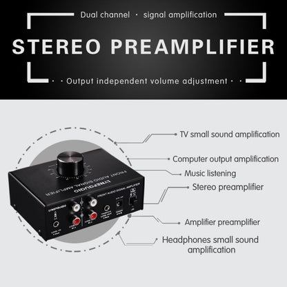 B015 Front Stereo Signal Amplifier Booster Headphones Speaker Amplifier Headset Dual-Audio Source, B015