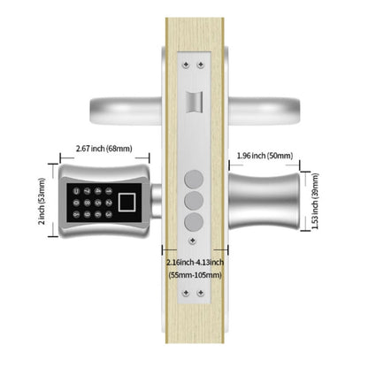 60+40mm Office Home Value Fingerprint Password Smart Lock Core Password Lock Only LockLock Home Security Door Lock, 60+40mm