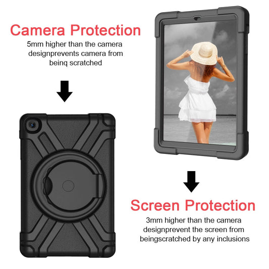 EVA + PC Flat Protective Shell with 360 ° Rotating Bracket, For Galaxy Tab A 10.1 (2019)