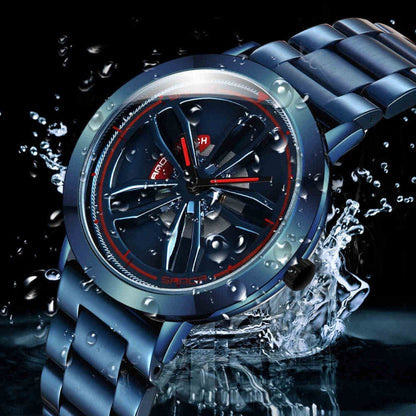 SANDA1009 Watch Man Student Casual Waterproof Steel Band Watch Man