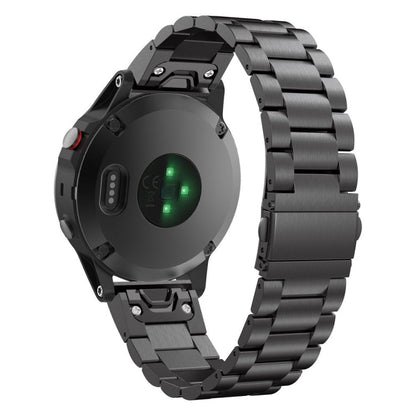 For Garmin 5 20mm Tri-Bead Stainless Steel Steel Watchband
